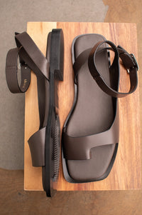 Alohas Tebas Brown Leather Sandals - The Mercantile London