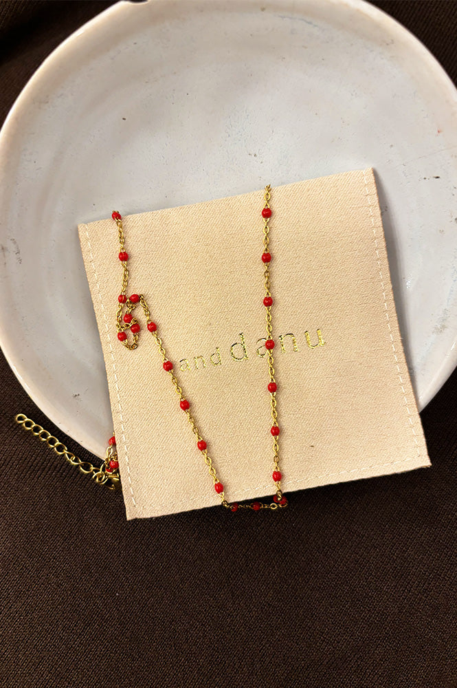 and danu Sand Red Necklace
