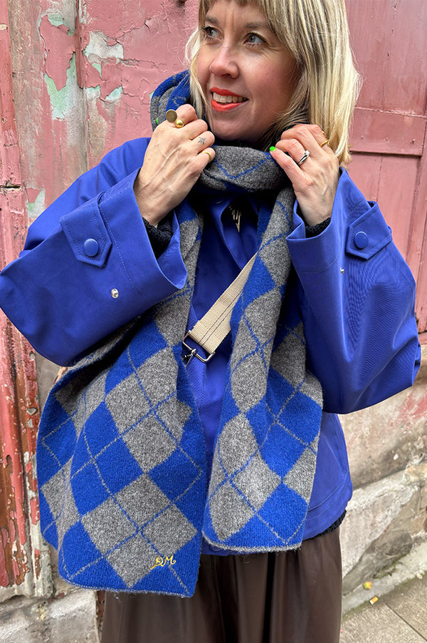 Damson Madder Saskia Bold Argyle Scarf