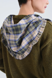 Compania Fantastica Green Plaid Scarf