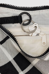 Baggu Small Nylon Crescent Mixed Plaid Bag - The Mercantile London