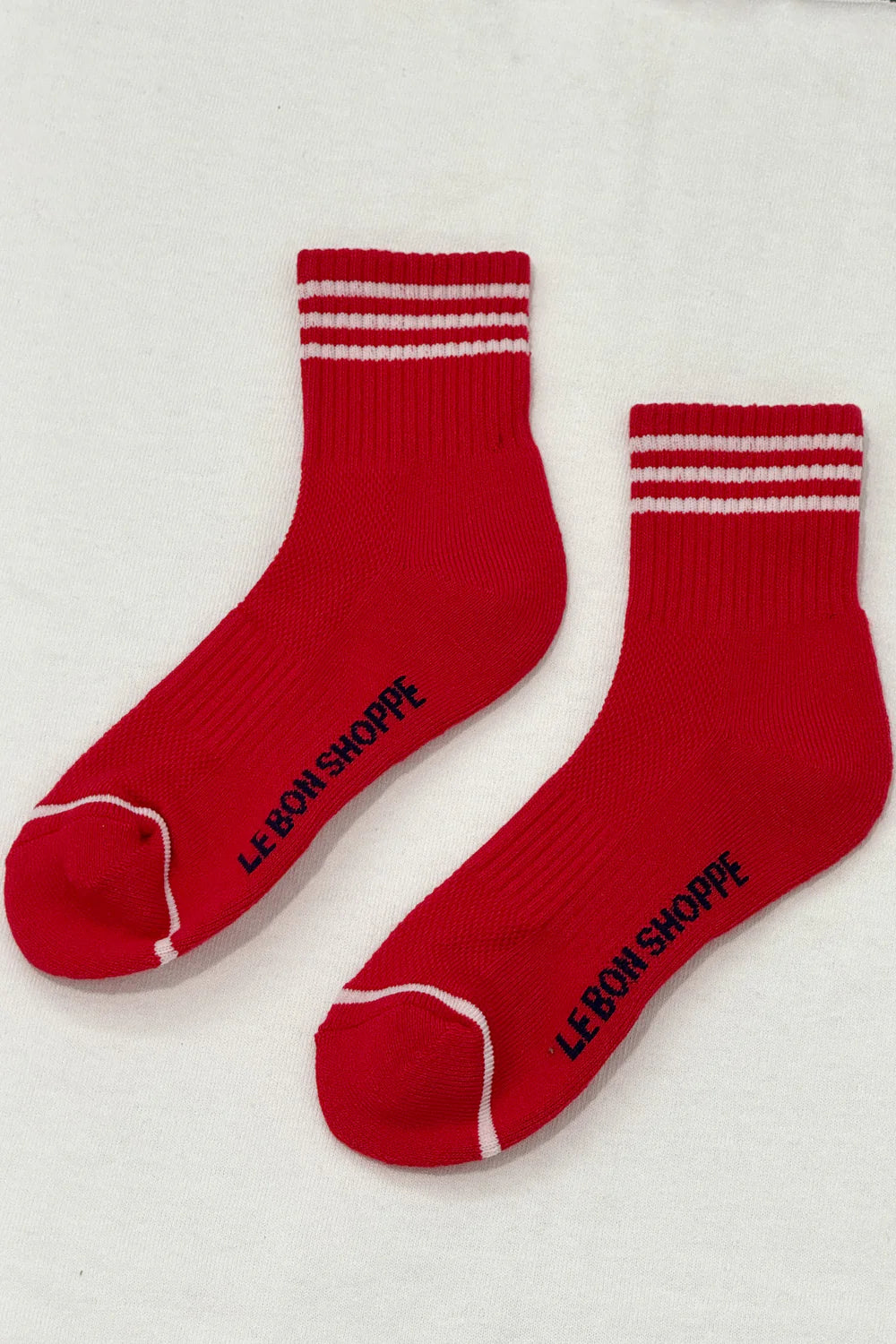 Le Bon Shoppe Girlfriend Scarlet Socks - The Mercantile London