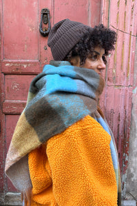 Arctic Fox Reykjavik Blue and Orange Scarf