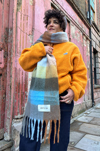 Arctic Fox Reykjavik Blue and Orange Scarf