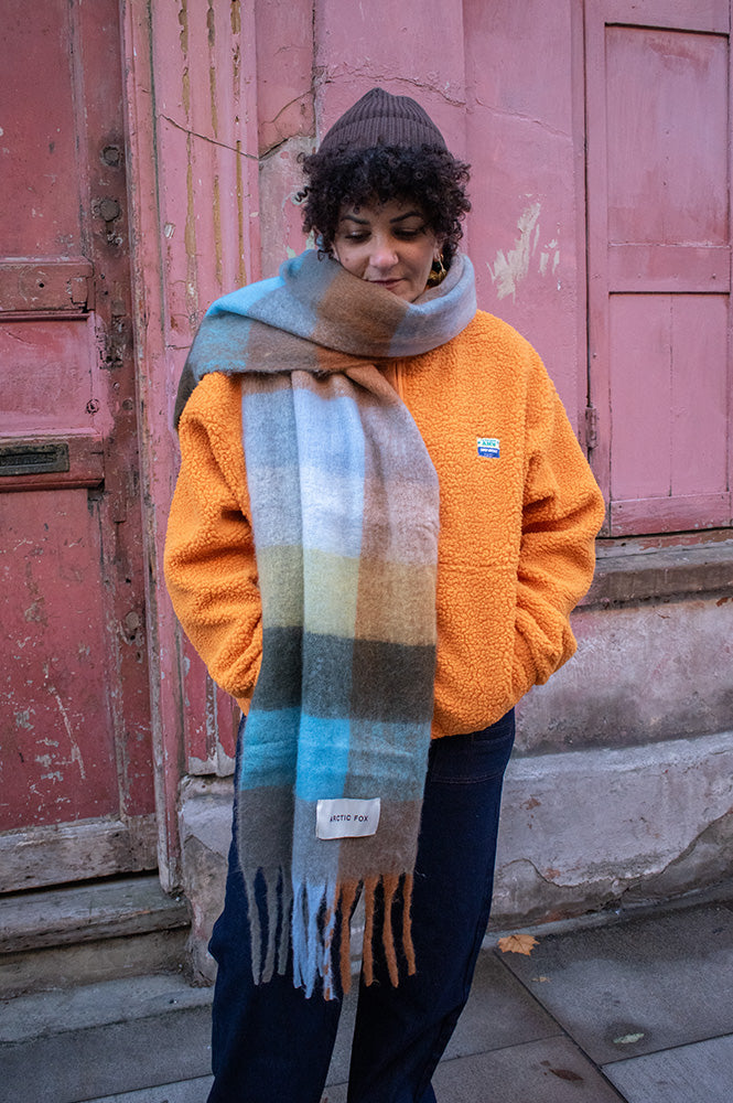 Arctic Fox Reykjavik Blue and Orange Scarf