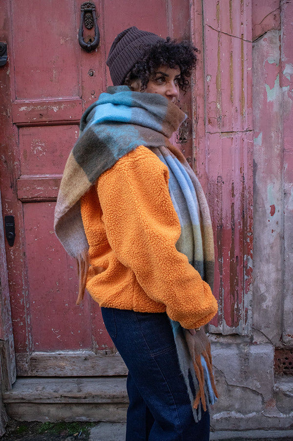 Arctic Fox Reykjavik Blue and Orange Scarf