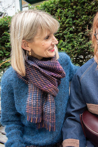 Sessùn Niu Pio Ruby Blue Scarf - The Mercantile London