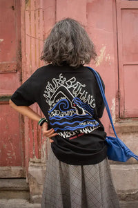 Damson Madder Nature Bathing Black T-Shirt