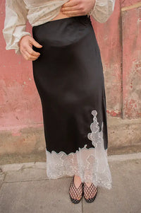 Second Female Wila Black Lace Skirt - The Mercantile London