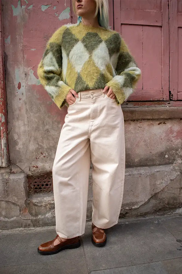 Second Female Reece Egret Cropped Jeans