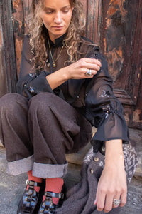 Second Female Luma Black Sequin Blouse - The Mercantile London