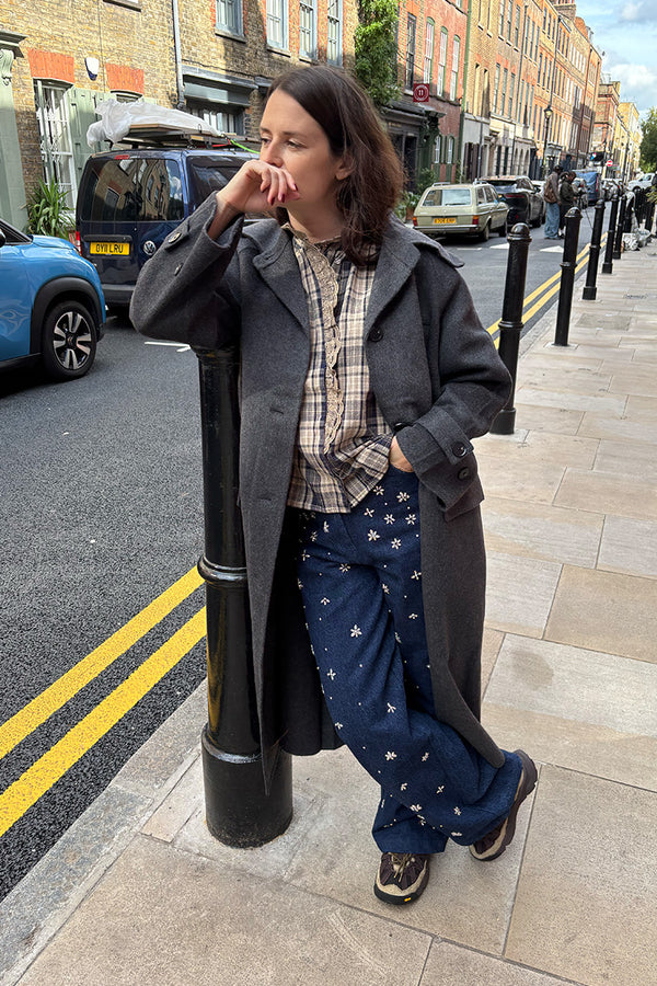 Second Female Walance Dark Grey Melange Coat - The Mercantile London