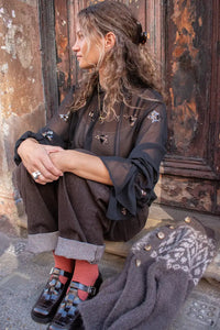 Second Female Luma Black Sequin Blouse - The Mercantile London