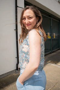 Baum Und Pferdgarten Manira Kentucky Blue Sequin Top - The Mercantile London
