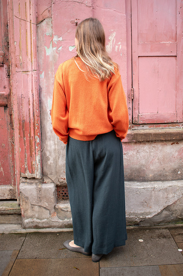 Sessùn Isla Smoke Green Wide Trousers - The Mercantile London