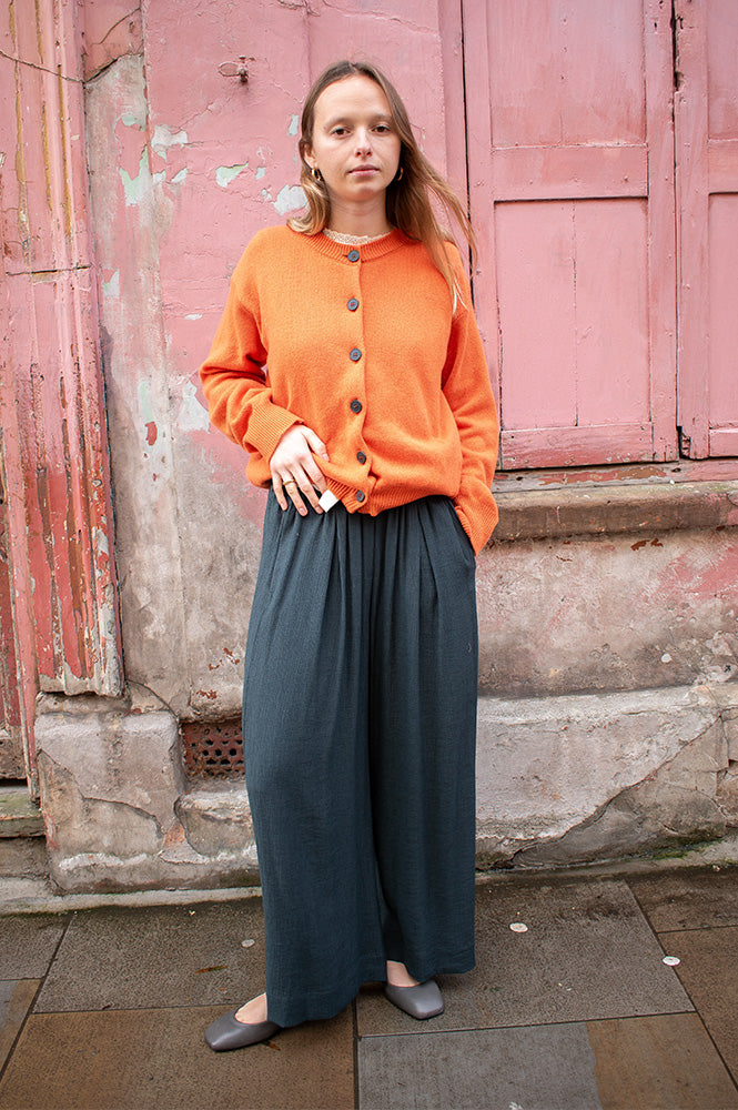 Sessùn Isla Smoke Green Wide Trousers - The Mercantile London