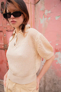 Sessùn Horizonte Sand Polo Jumper - The Mercantile London