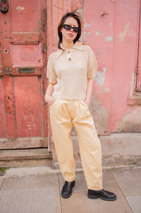 Sessùn Horizonte Sand Polo Jumper - The Mercantile London