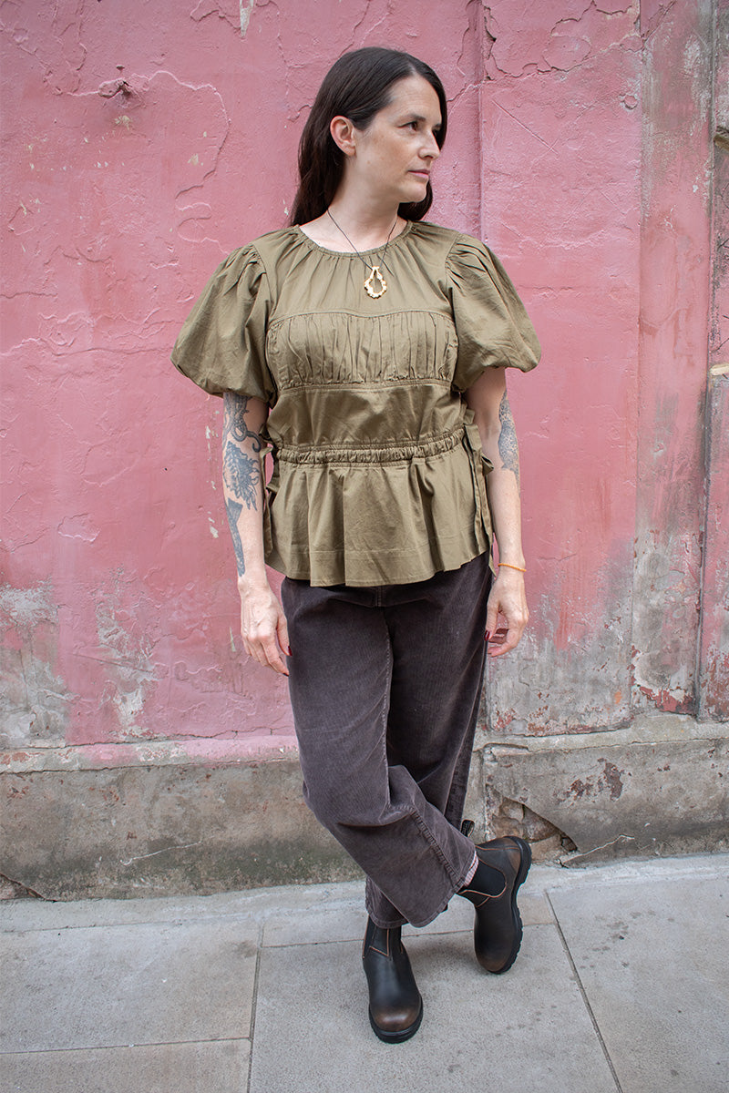 Sessùn Velvet Cruise Coffee Trousers - The Mercantile London