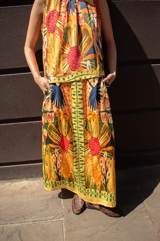 An'ge Robineta Matili Jaune Skirt