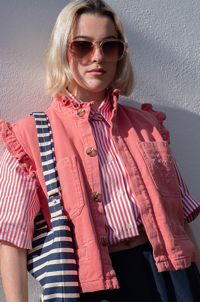 Seventy + Mochi Dear Pablo Mineral Red Waistcoat - The Mercantile London