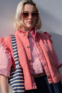 Seventy + Mochi Dear Pablo Mineral Red Waistcoat - The Mercantile London