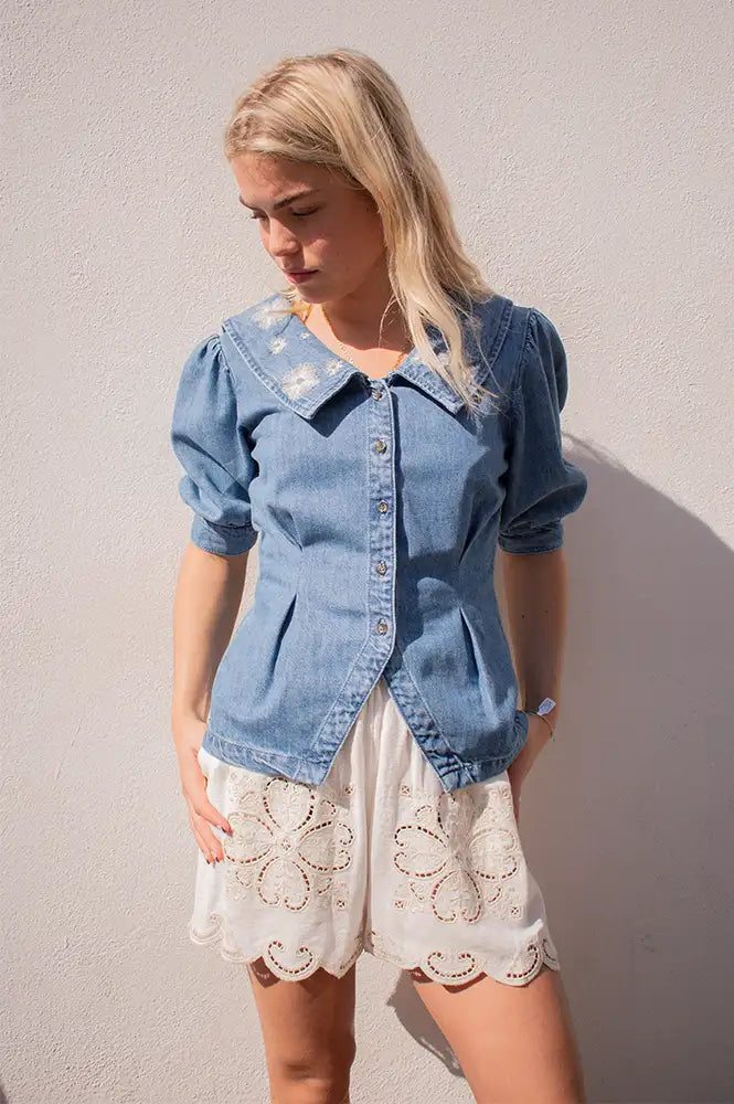 Seventy + Mochi Cassie Embroidered Malibu Top - The Mercantile London
