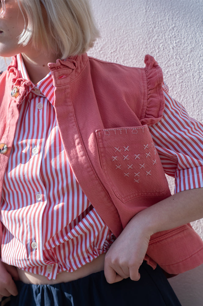 Seventy + Mochi Dear Pablo Mineral Red Waistcoat - The Mercantile London