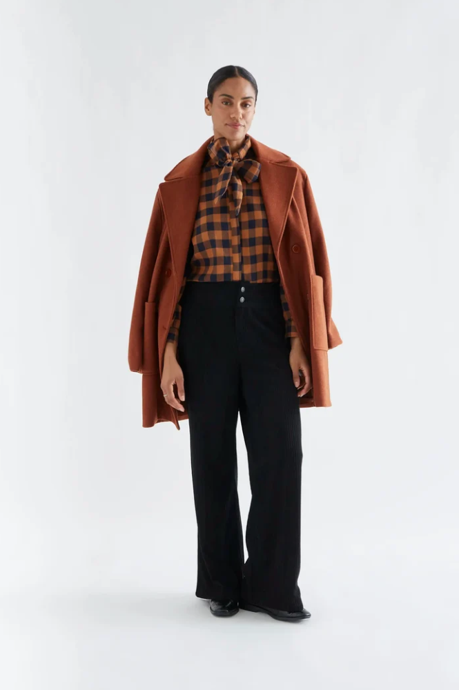 Compania Fantastica Brown And Navy Checked Shirt