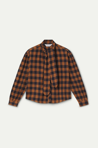 Compania Fantastica Brown And Navy Checked Shirt
