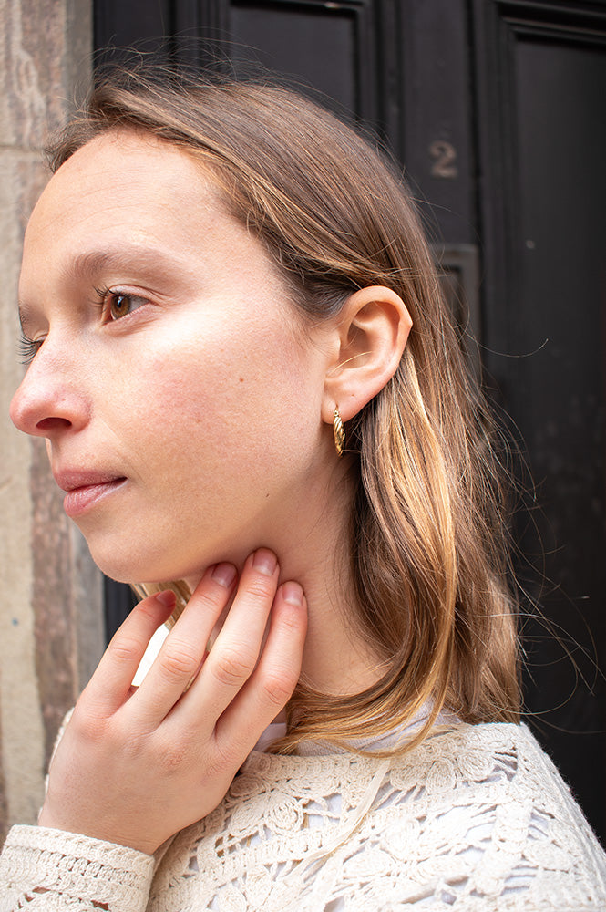 and danu Shearwater Small Gold Hoop Earrings - The Mercantile London