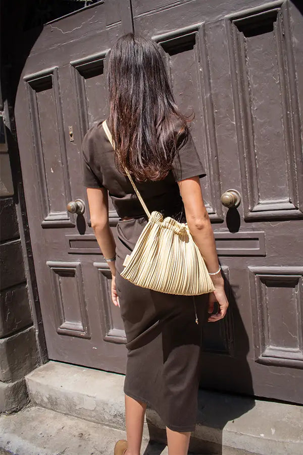 Ölend Shell Vegan Leather Butter Yellow Bag