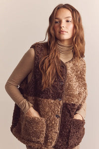 Amente Colour Block Reversible Shepards Vest