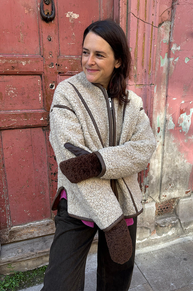 Bellerose Jina Natural Sherpa Jacket - The Mercantile London