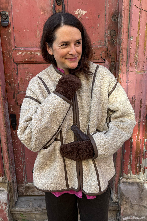 Bellerose Jina Natural Sherpa Jacket - The Mercantile London