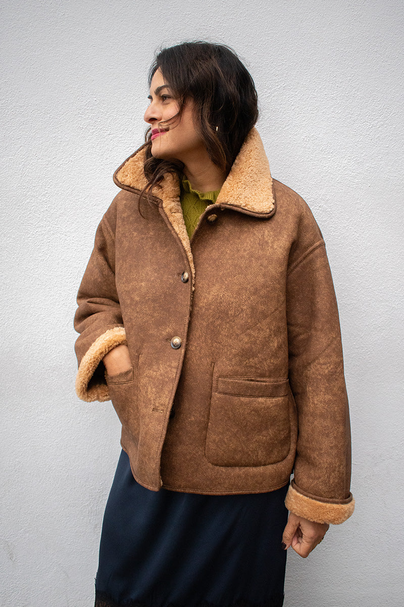 Object Sharri Reversible Teddy Jacket - The Mercantile London