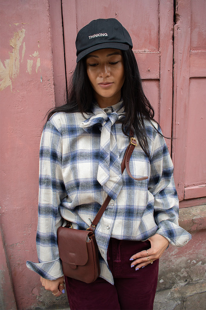 Nué Notes Montreal Navy Check Shirt - The Mercantile London