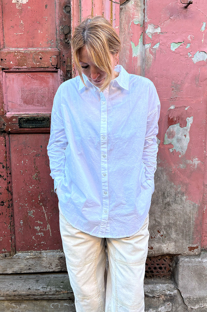 My Essential Wardrobe Sunna White Boxy Shirt