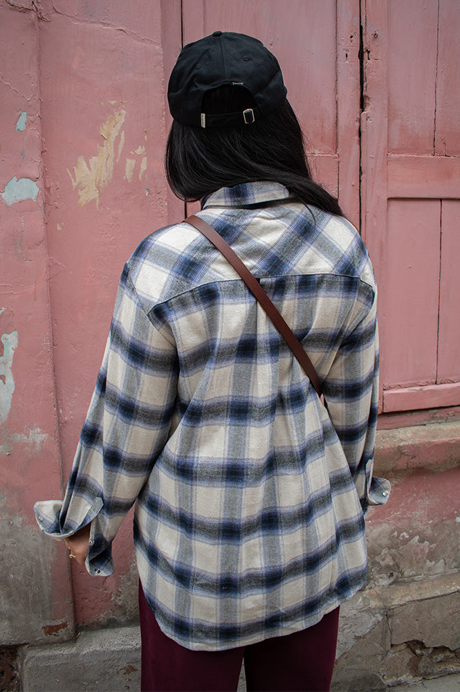 Nué Notes Montreal Navy Check Shirt - The Mercantile London