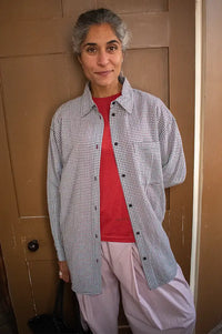 ICHI Feja Chicory Coffee Check Shirt