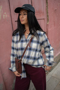 Nué Notes Montreal Navy Check Shirt - The Mercantile London