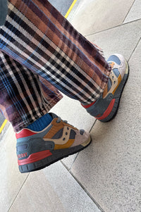 Saucony Shadow 5000 Grey/ Blue Trainers - The Mercantile London