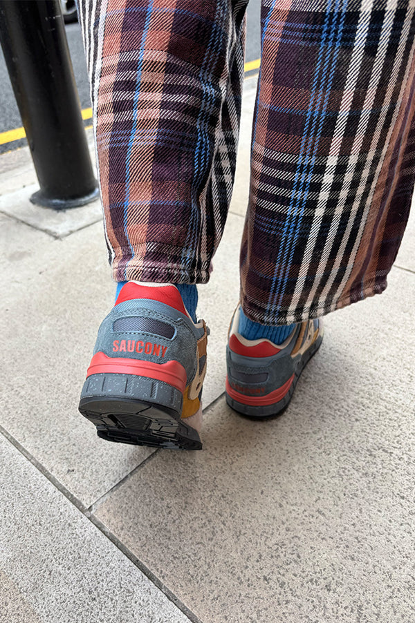 Saucony Shadow 5000 Grey/ Blue Trainers - The Mercantile London