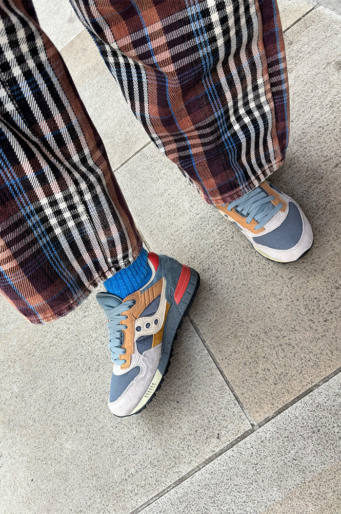 Saucony Shadow 5000 Grey/ Blue Trainers - The Mercantile London