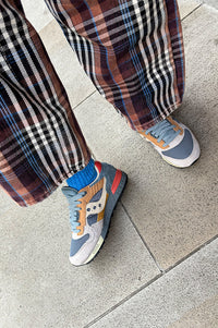 Saucony Shadow 5000 Grey/ Blue Trainers - The Mercantile London