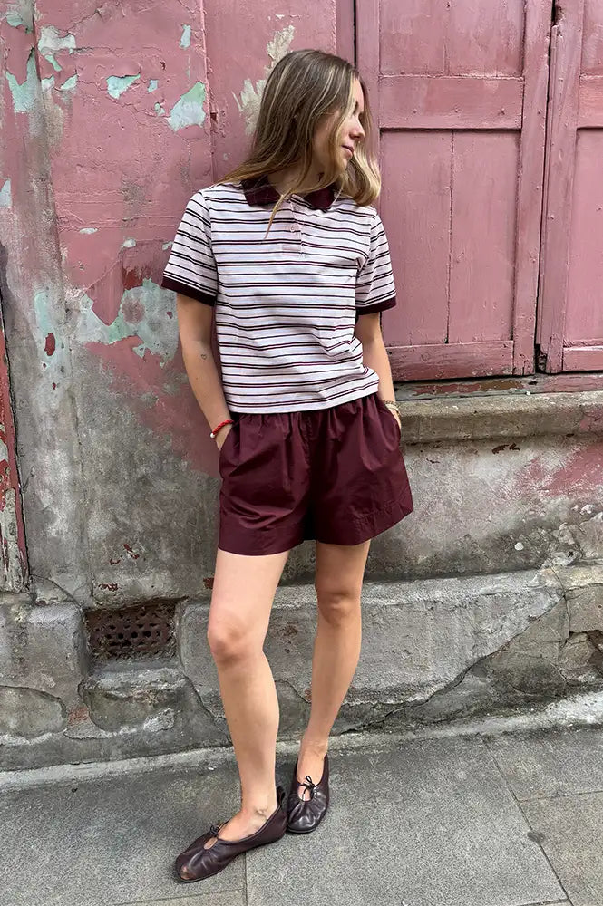 Frau Melbourne Red Mahogany Shorts
