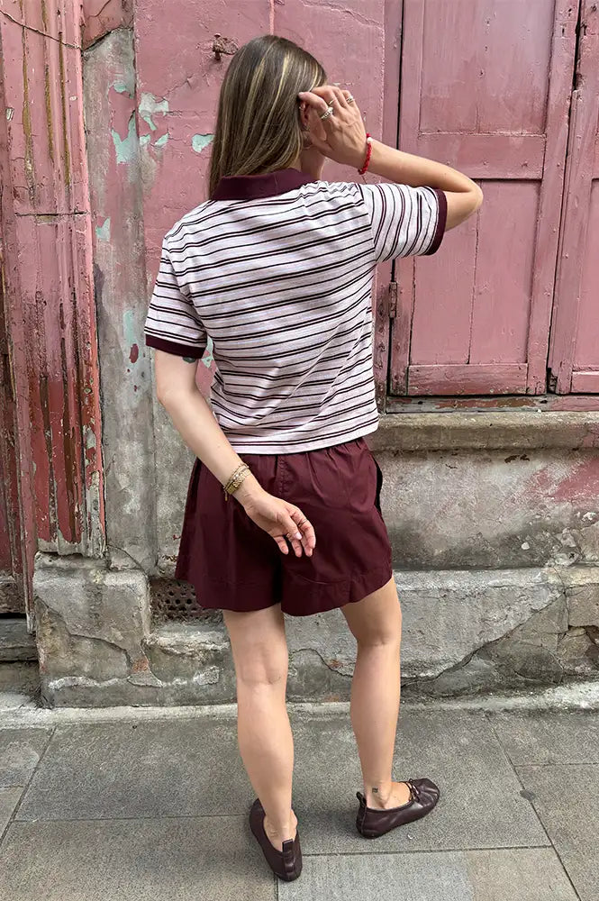 Frau Melbourne Red Mahogany Shorts