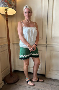 M.A.B.E Alli Ecru Embroidered Camisole