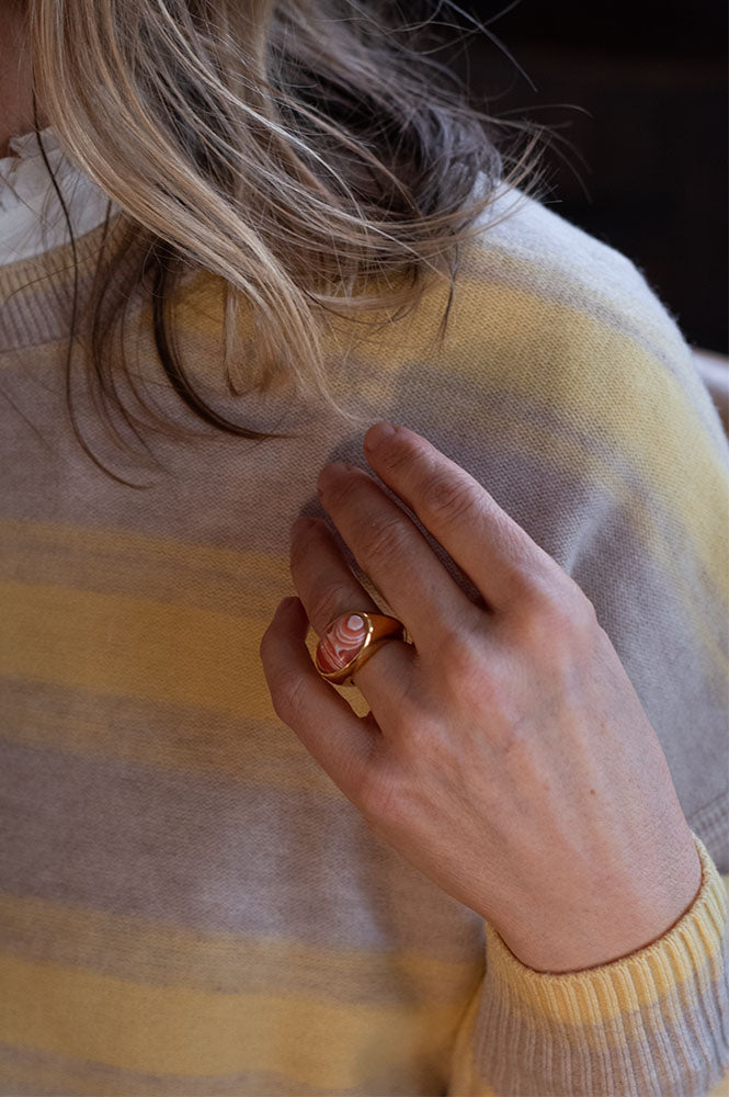 Shyla Serifos Rhodochrosite Ring - The Mercantile London