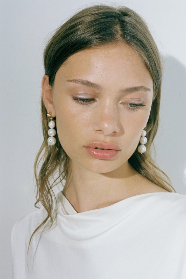 Shyla Renne Pearl  Earrings - The Mercantile London